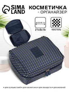 Косметичка - органайзер дорожная на молнии, с карманами, с рисунком No Brand