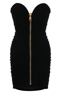 Платье из вискозы и шелка Balmain