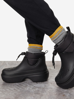 Сапоги утепленные женские Crocs Stomp Puff Boot, Черный