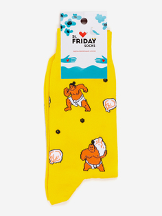 Носки с рисунками St.Friday Socks, Метатель хинкали, Желтый