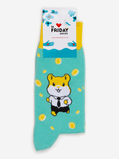 Носки с рисунками St.Friday Socks, Тапальщик хомяка, Голубой