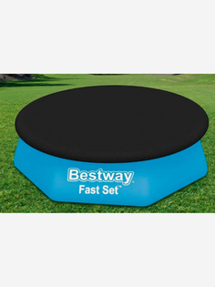 Тент для бассейнов с надувным бортом Bestway 58032 Fast Set 244 см (d 280 см), Черный