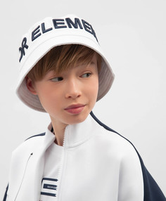 Панама для мальчика с 3D вышивкой белая Gulliver (56)