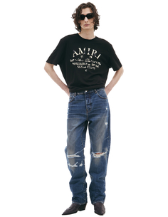 Синие джинсы с потертостями Amiri