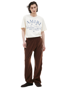 Велюровые брюки с логотипом Amiri
