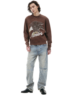 Коричневый свитшот с принтом Amiri