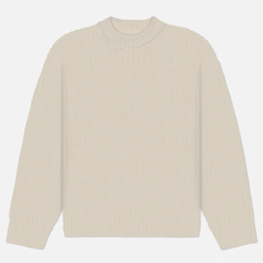 Мужской свитер MKI Miyuki-Zoku Chunky Rib Knit Crew Neck, цвет бежевый, размер L