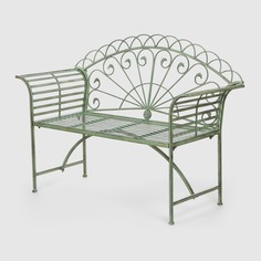 Скамейка садовая Anxi jiacheng металлическая оливковая 131x49x97 см