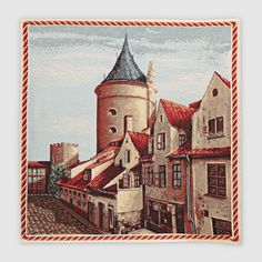 Наволочка Eurotex 44х44 см коричнево-голубой (7729-45)