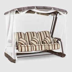 Садовые качели Zalger Garden Солерно 3-местные шоколад