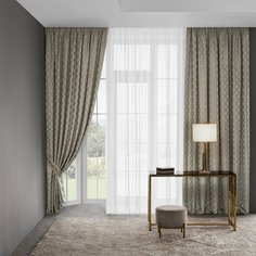 Комплект штор с подхватами Togas Борха бежевый 260x275 см