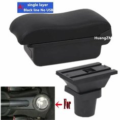 Подлокотник для Mitsubishi Colt z30, центральный контейнер для хранения с USB, аксессуары для салона автомобиля, A black line No USB Huang Zm