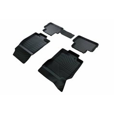 Резиновые 3D LUX коврики в салон SRTK для Nissan Qashqai [внедорожник 2013-2017]