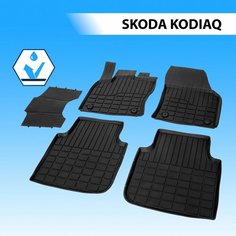 Комплект ковриков в салон RIVAL 65105001 для Skoda Kodiaq 2017-2020 г., 5 шт. черный 5