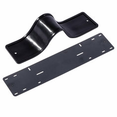 Рамка номерного знака силиконовая с адаптером, черная Dollex