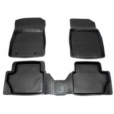 Коврики в салон резиновые для Ford Fiesta (15-19), Rezkon