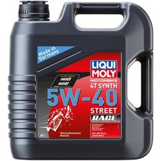 Синтетическое моторное масло LIQUI MOLY Motorbike 4T Synth Street Race 5W-40, 4 л, 1 шт.