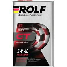 Синтетическое моторное масло ROLF GT 5W-40 A3/B4 SN/CF, 1 л, 1 шт.