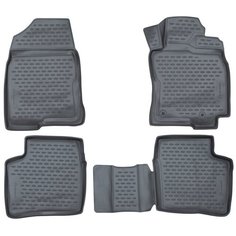 Коврики 3D в салон TOYOTA Prius-20 RH /DAA-NHW20/, 09/2003-05/2009, Правый руль, 4 шт. (полиуретан, серые) Element