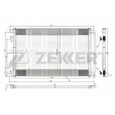 Радиатор кондиционера ZEKKERT mk3045 для Renault GRAND SCENIC II JM01 II, Megane II, Scenic II