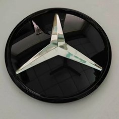 Значок гриля 3D Зеркало спереди для Mercedes W205 Эмблема W212 W213 W204 ML W166 CLA C117 A W176 W177 C W204 E GLK X204 GLA GLC GLE B, Mirror Black, C-205 2014-2018