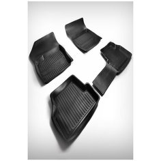 Коврики в салон резиновые комплект Ford Focus седан/хетчбэк II DA_2005-2008, DB_2008-2011, универсал II DAW_2004-2008, DBW_2007-2011 высокий борт Comfort