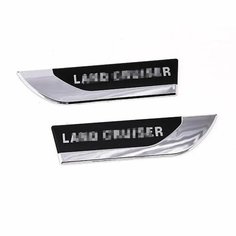Для Toyota Land Cruiser 200, FJ200, Prado 150, FJ150, FJ120, 2003-2020, нержавеющая сталь, АБС, OE стиль, боковая эмблема, наклейка, аксессуары, Land Cruiser Cherk