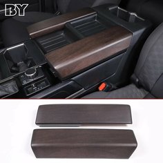 ABS Защитная крышка для подлокотника центральной консоли автомобиля Наклейка отделка для Toyota Tundra Sequoia 2022 2023 Автозапчасти для интерьера, Oak Wood Grain Cheya
