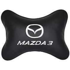 Подушка на подголовник автомобильная черная экокожа MAZDA 3 Vital Technologies