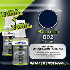 Luxfore подкраска для царапин и сколов Hyundai B02 Taifun 20 мл + лак 20 мл комплект