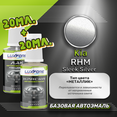 Luxfore подкраска для царапин и сколов Kia RHM Sleek Silver 20 мл + лак 20 мл комплект