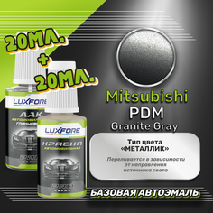 Luxfore подкраска для царапин и сколов Mitsubishi PDM Granite Gray 20 мл + лак 20 мл комплект
