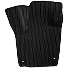 Коврик ЕВА водительский для Skoda Rapid 1 (2012-2020) / Шкода Рапид 1 / Черные соты / Черный кант Evaformat