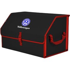 Органайзер-саквояж "Союз" в багажник Volkswagen (Фольксваген), размер XL. Цвет: черный с красной окантовкой. A&P Групп