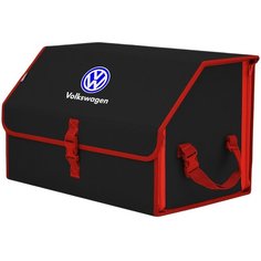 Органайзер-саквояж "Союз" в багажник Volkswagen (Фольксваген), размер L. Цвет: черный с красной окантовкой. A&P Групп