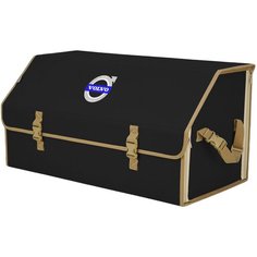 Органайзер-саквояж "Союз" в багажник Volvo (Вольво), размер XL Plus. Цвет: черный с бежевой окантовкой. A&P Групп