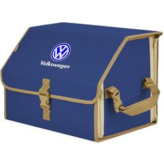 Органайзер-саквояж "Союз" в багажник Volkswagen (Фольксваген), размер M. Цвет: синий с бежевой окантовкой. A&P Групп