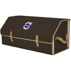 Органайзер-саквояж "Союз" в багажник Volvo (Вольво), размер XXL. Цвет: коричневый с бежевой окантовкой. A&P Групп