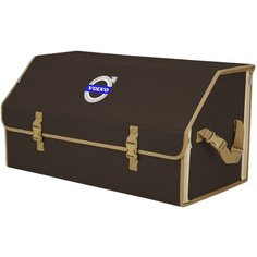 Органайзер-саквояж "Союз" в багажник Volvo (Вольво), размер XL Plus. Цвет: коричневый с бежевой окантовкой. A&P Групп
