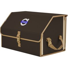 Органайзер-саквояж "Союз" в багажник Volvo (Вольво), размер L. Цвет: коричневый с бежевой окантовкой. A&P Групп