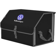Органайзер-саквояж "Союз" в багажник Volkswagen (Фольксваген), размер L. Цвет: черный с серой окантовкой. A&P Групп