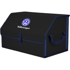 Органайзер-саквояж "Союз" в багажник Volkswagen (Фольксваген), размер XL. Цвет: черный с синей окантовкой. A&P Групп