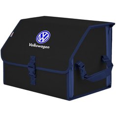 Органайзер-саквояж "Союз" в багажник Volkswagen (Фольксваген), размер M. Цвет: черный с синей окантовкой. A&P Групп