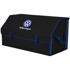 Органайзер-саквояж "Союз" в багажник Volkswagen (Фольксваген), размер XL Plus. Цвет: черный с синей окантовкой. A&P Групп