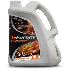 Синтетическое моторное масло G-Energy Synthetic Super Start 5W-30, 5 л, 1 шт.