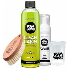 Foam Heroes / Clean Cabin Set / набор для химчистки салона авто/ пенообразователь / щетка / мерный стакана, 500мл