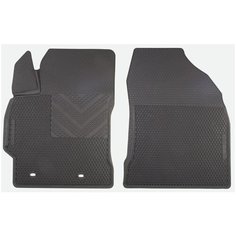 Коврики Автодрайвер для Toyota Corolla Тойота Королла E140 E150 2007-2013 передние резиновые с бортом, соты Avtodriver
