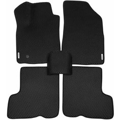 Автомобильные коврики (автоковрики) ЭВА / EVA / ЕВА для RENAULT SANDERO / Рено Сандеро / 2009 - 2022. + 2 логотипа АвтоЕва.рф