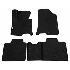 Автомобильные коврики (автоковрики) ЭВА / EVA / ЕВА для HYUNDAI I-40 (I) / Хендай Ай 40 / 2011-2019 + подпятник + 2 логотипа АвтоЕва.рф