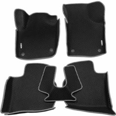 Автомобильные коврики ЭВА (EVA) для SKODA RAPID (I) / Шкода Рапид / с 3D бортами 2012-2020 + 2 логотипа АвтоЕва.рф